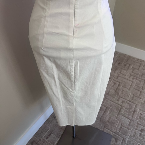 Sienna Sky Strapless Ivory Midi Dress with Side Cutout - Picture 6 of 11